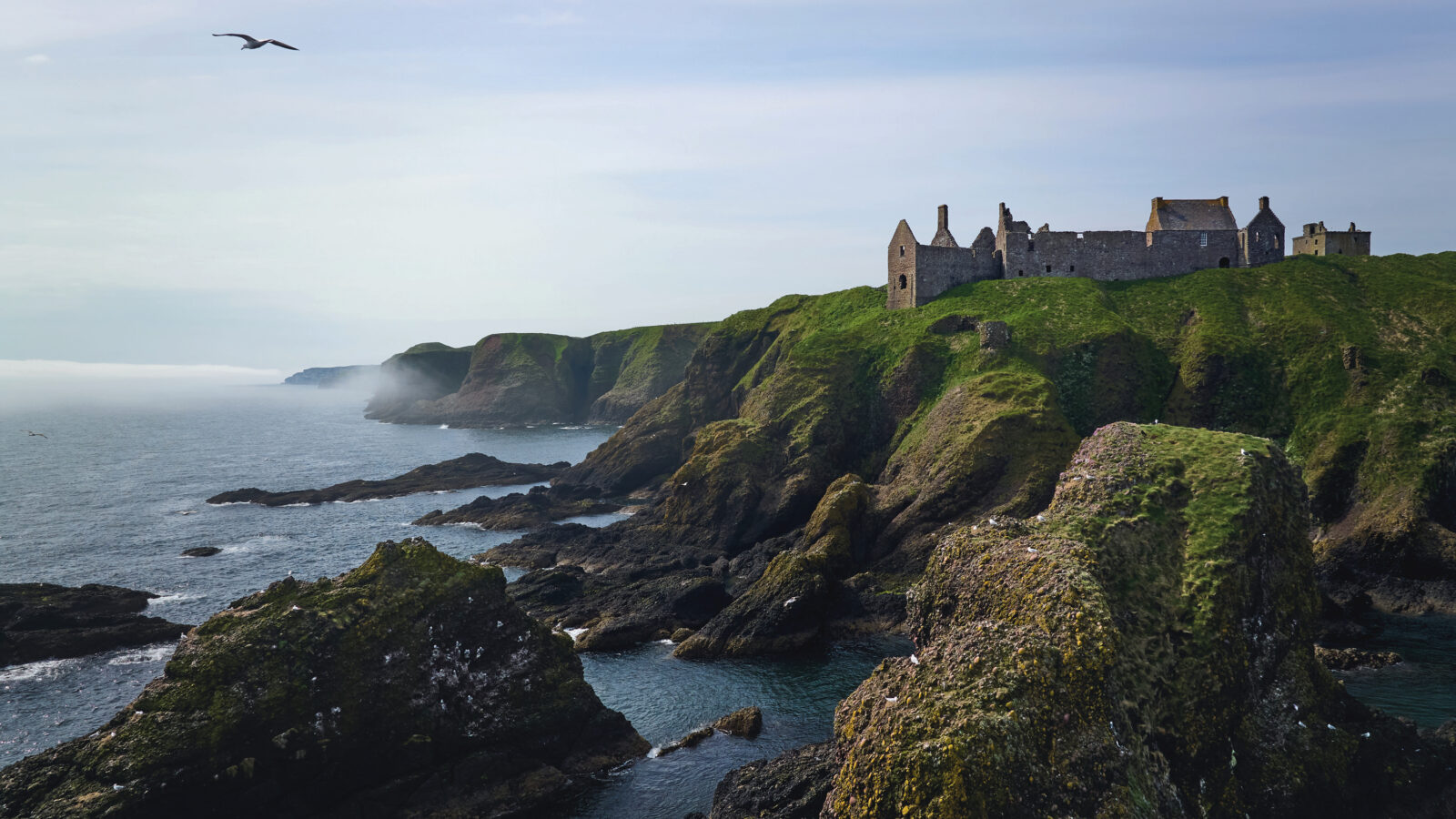 A castle on a cliffside