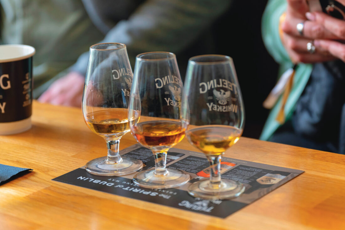 Whiskey in tasting glasses