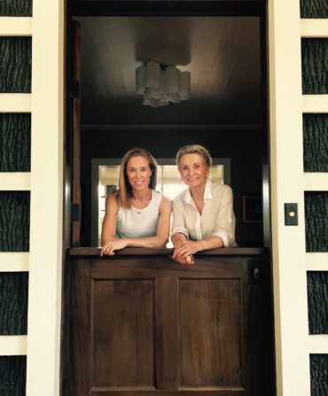 A portrait of two women