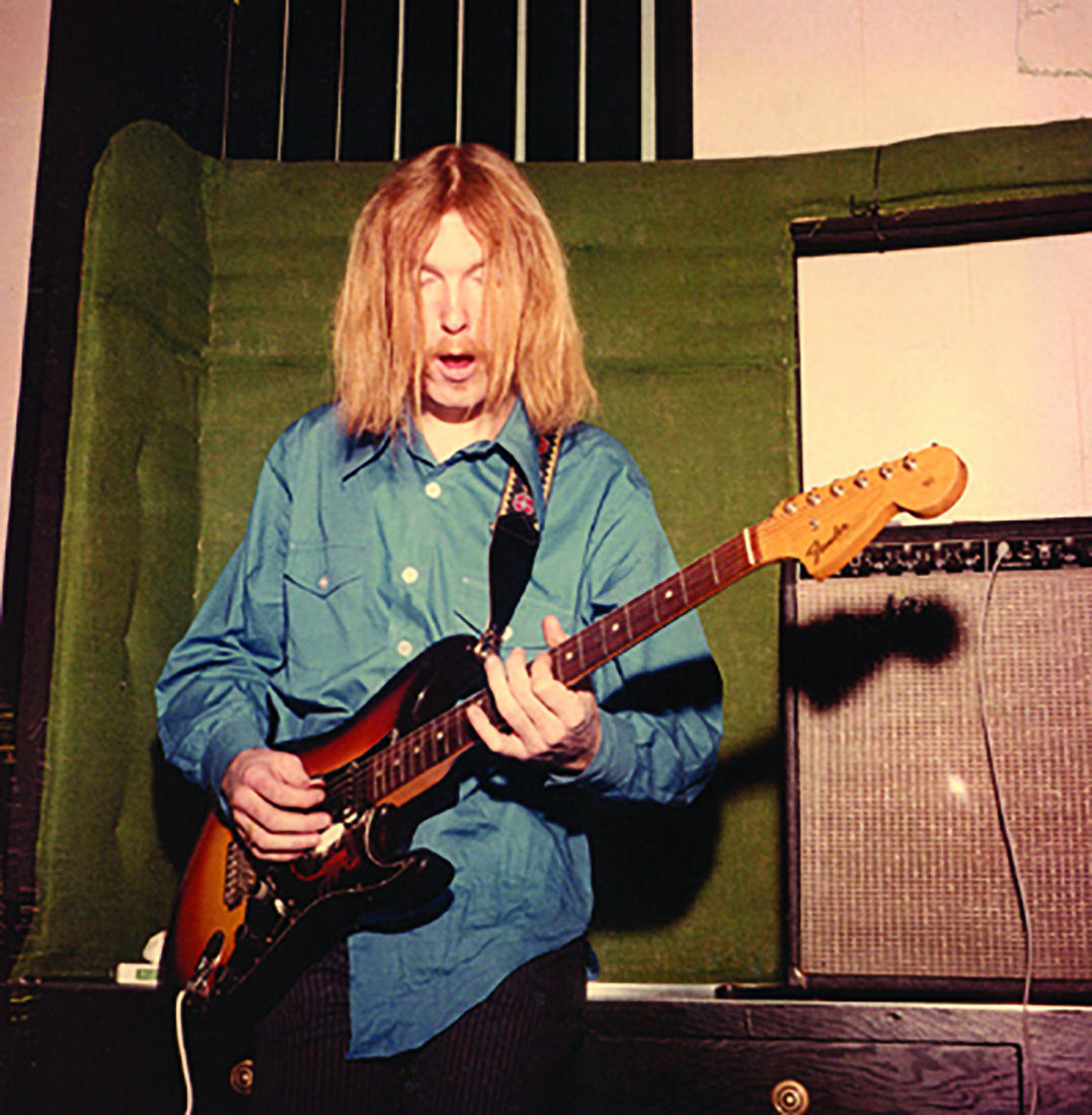Duane Allman in a recording studio